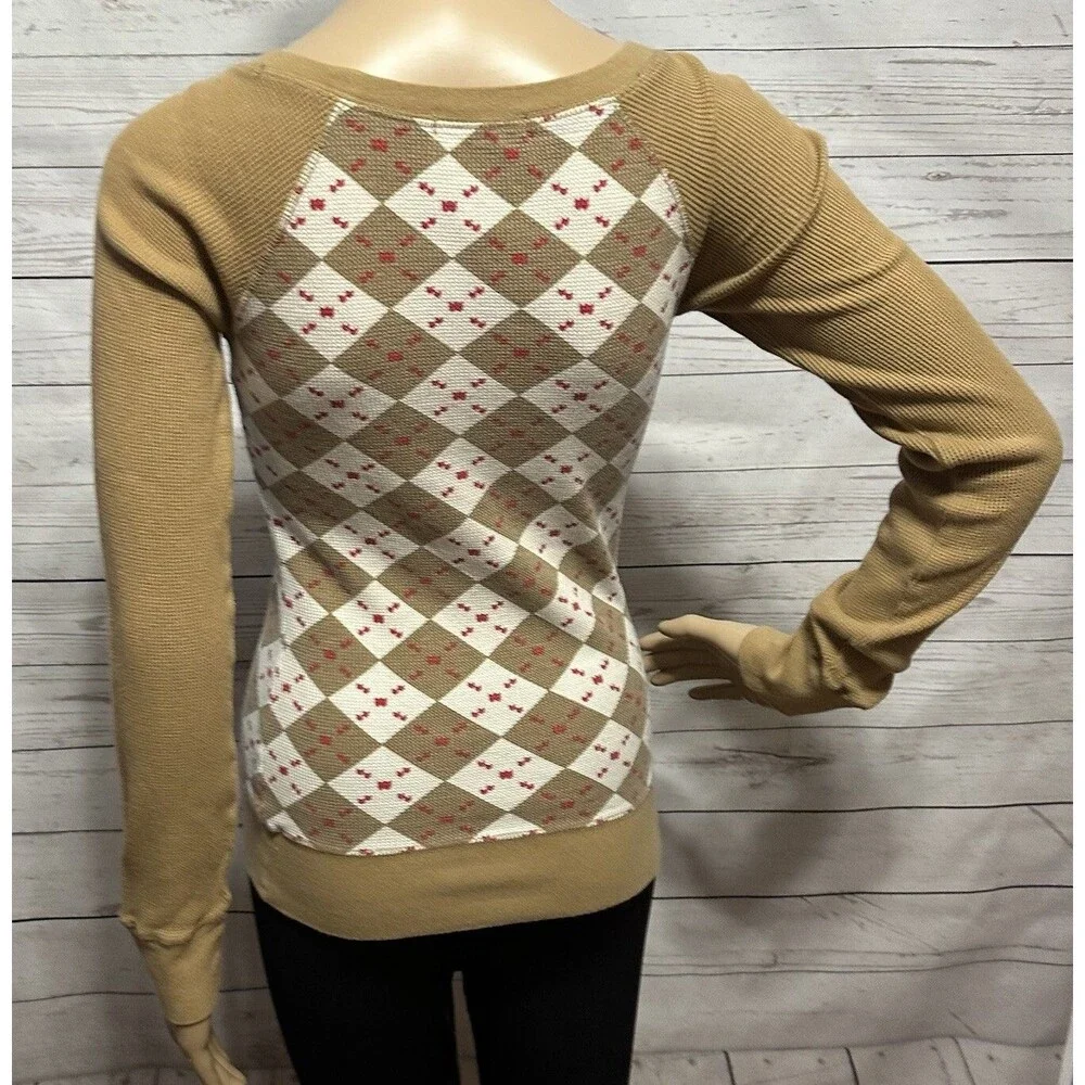 XXI Argyle Thermal Raglan Top - Picture 9 of 13